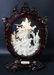 Chinese carved bone sculpture in shadow box - 9