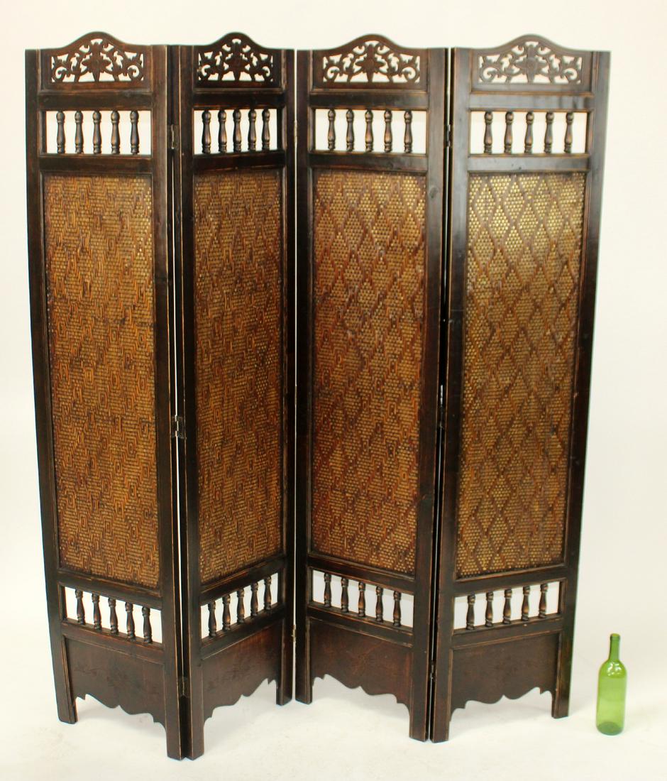 4-panel folding woven screen (1 of 9)
