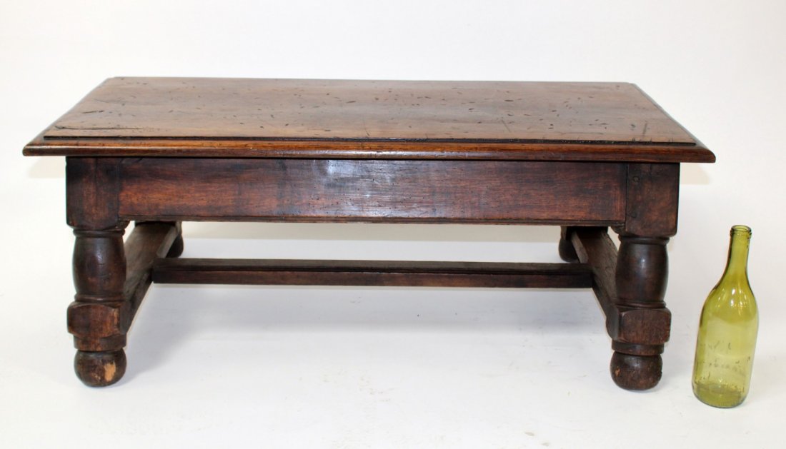 French provincial low coffee table in walnut (1 of 8)