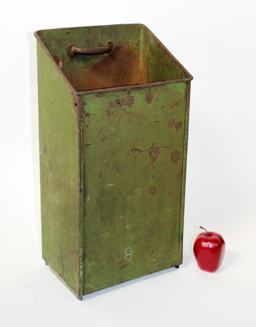 Antique painted military bin: Antique painted military bin. 22 1/2"h x 12"w x 8"d