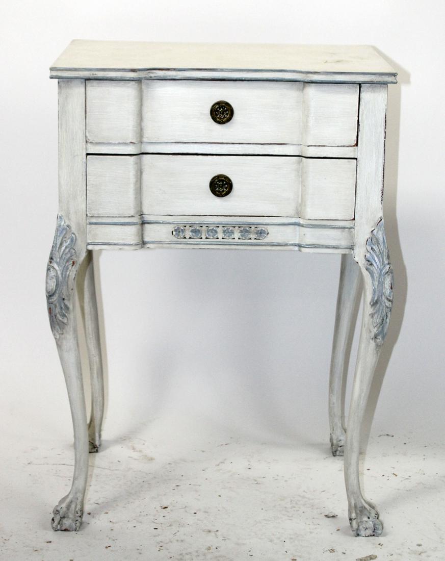 Chippendale style painted chest on legs (1 of 7)