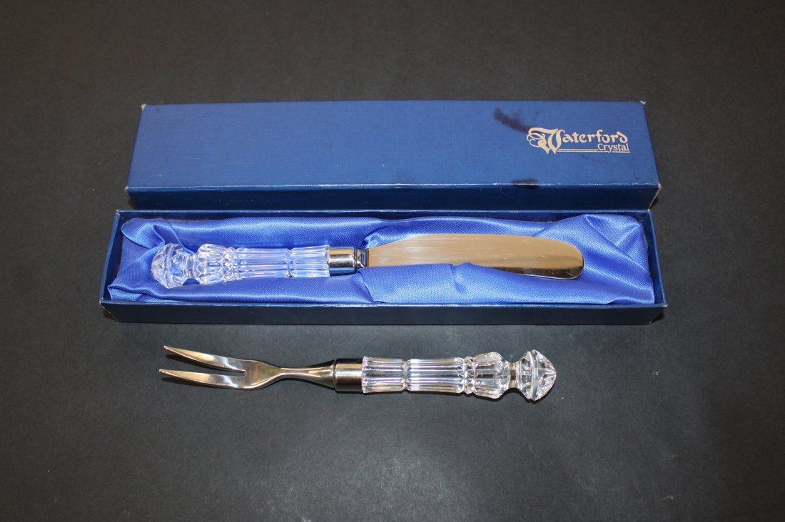 Waterford crystal handled 2 pc cheese set (1 of 5)