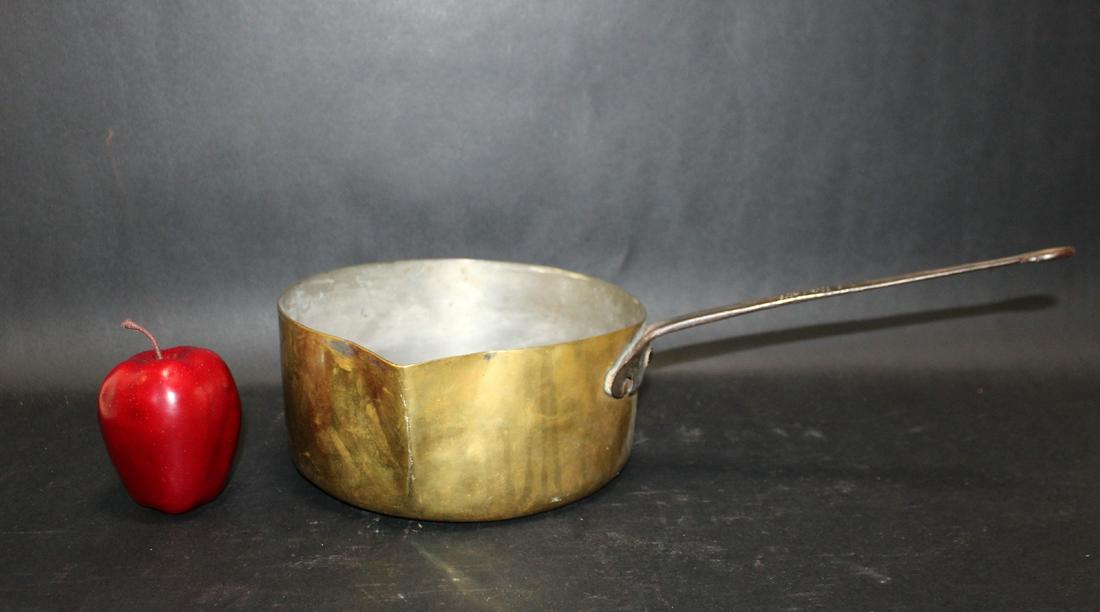 French brass pot with iron handle (1 of 5)