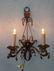 Pair of iron & purple crystal sconces - 3