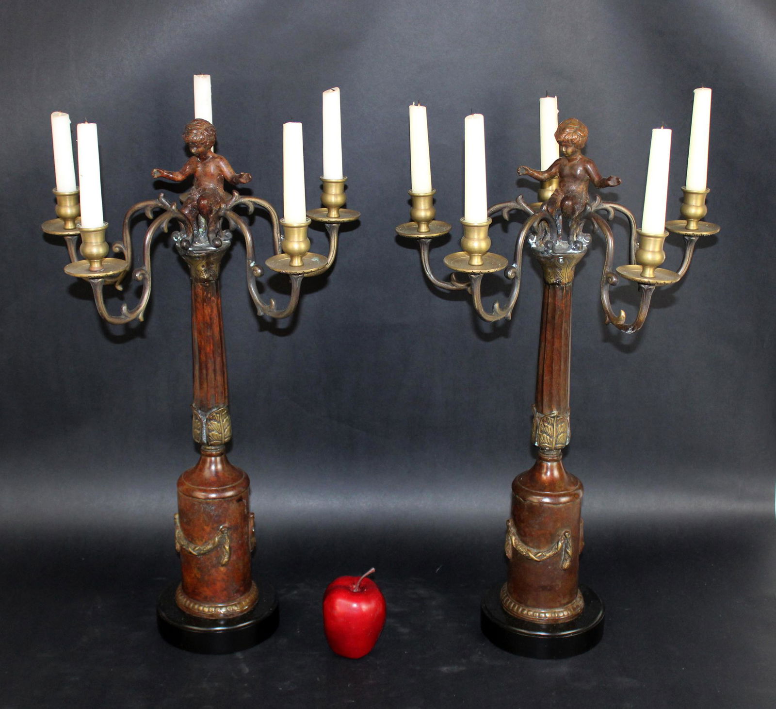 Pair of Maitland Smith bronze candelabra (1 of 8)