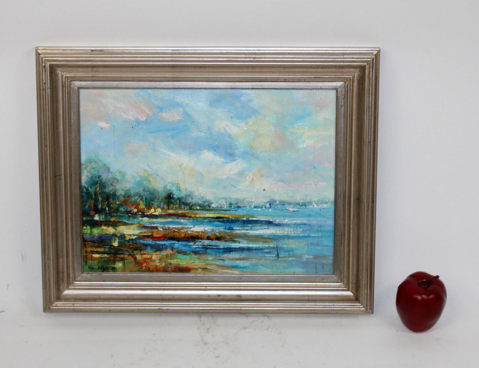 Oil on canvas seascape painting (1 of 7)