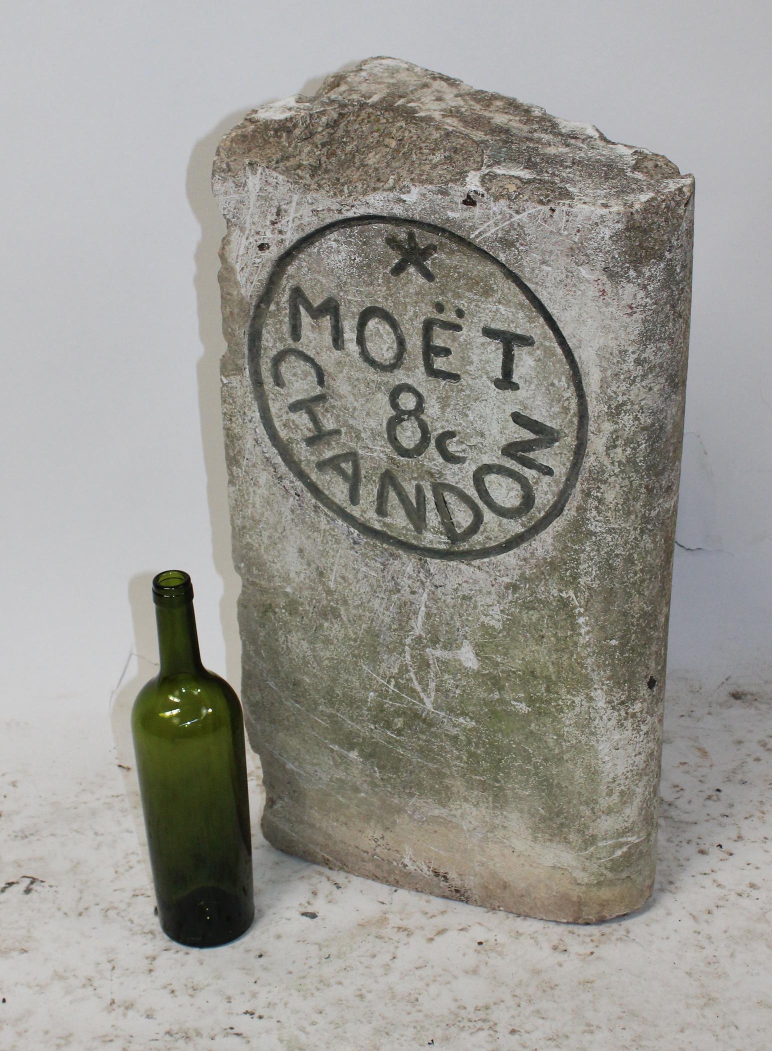 French Moet Chandon stone street marker (1 of 6)