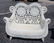 3pc Heywood Wakefield Victorian painted wicker set - 2