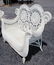 3pc Heywood Wakefield Victorian painted wicker set - 3