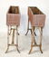Lot of 2 French wicker planters on bamboo legs - 10
