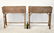 Lot of 2 French wicker planters on bamboo legs