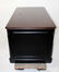Ebonized executive desk with wood top - 10