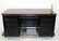 Ebonized executive desk with wood top