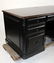 Ebonized executive desk with wood top - 6
