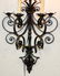 Pair of black wrought iron wall sconces - 4