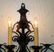 Pair of black wrought iron wall sconces - 5