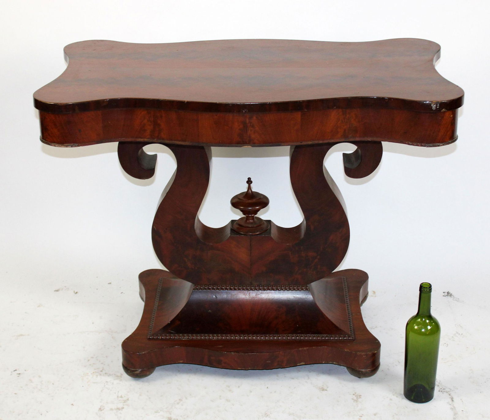 American Empire console in flame mahogany (1 of 7)