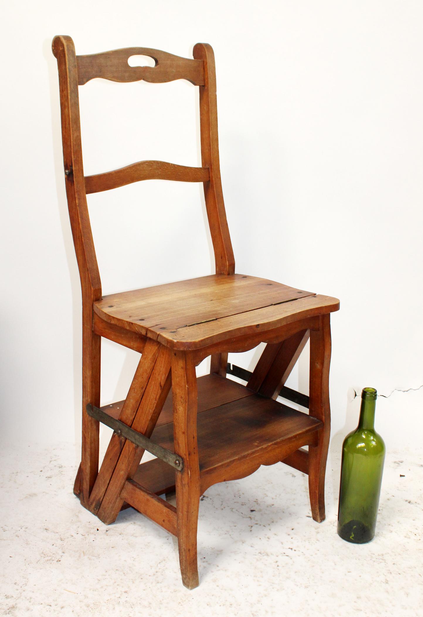 French folding library ladder chair (1 of 9)