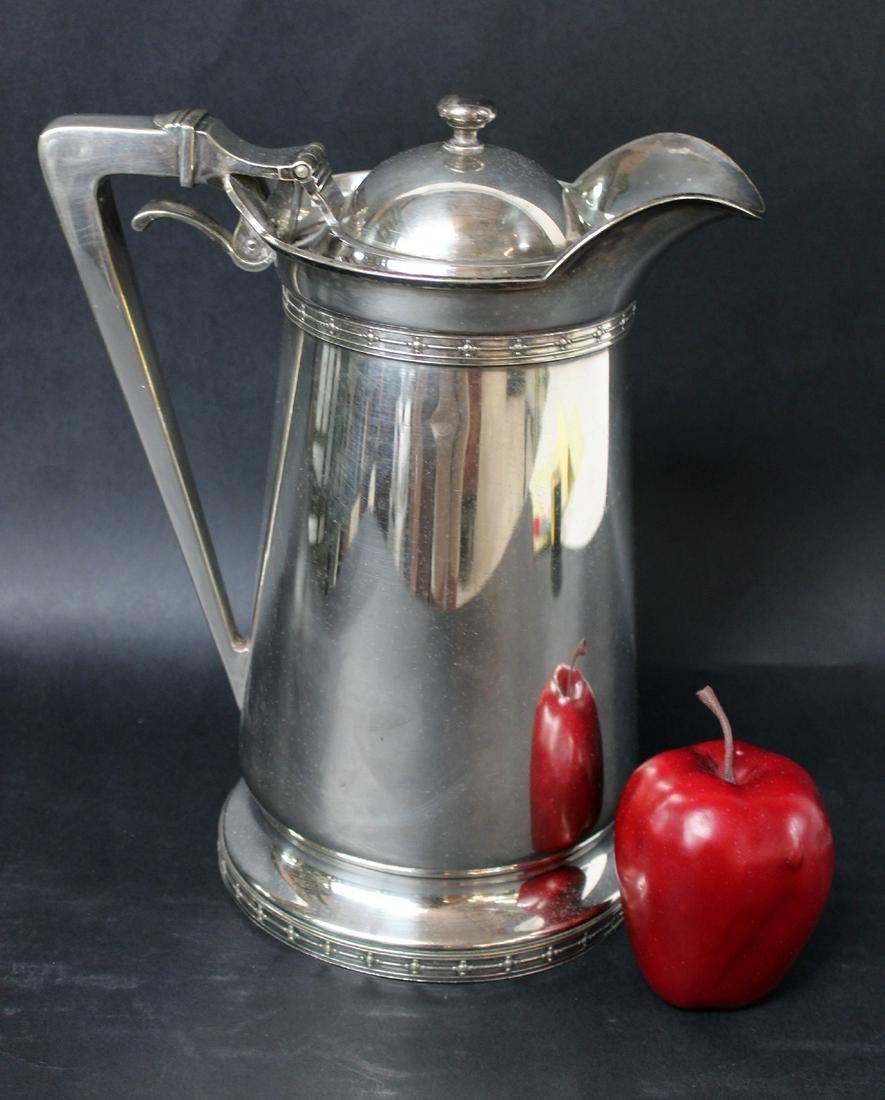 Gorham Art Deco silver plate hotel water pitcher (1 of 8)