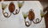 Pair of Italian sconces with Murano glass shades