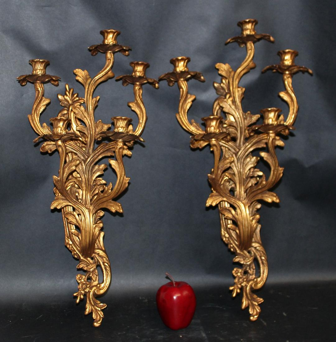 Italian acanthus scrolled candle sconces (1 of 4)