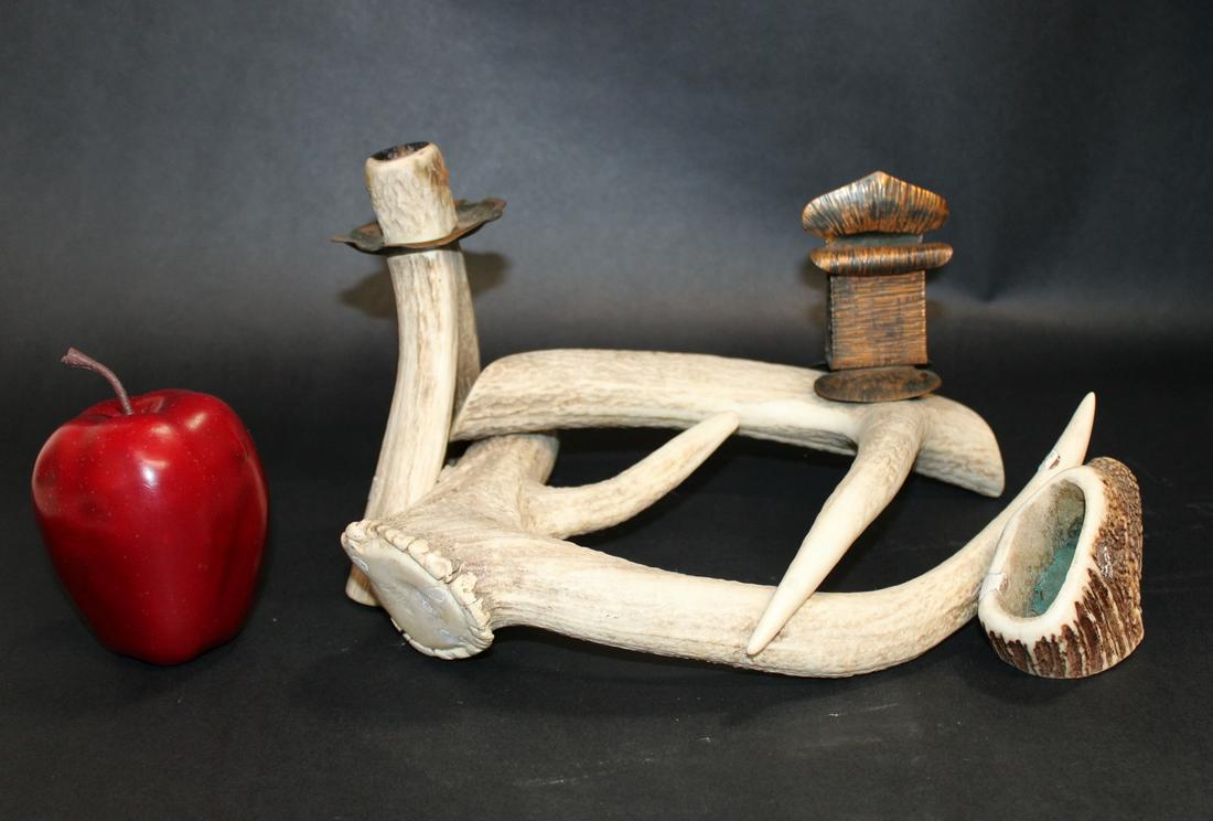 Organic antler desk smoking set (1 of 5)