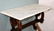 French walnut console with marble top - 2