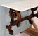 French walnut console with marble top - 6