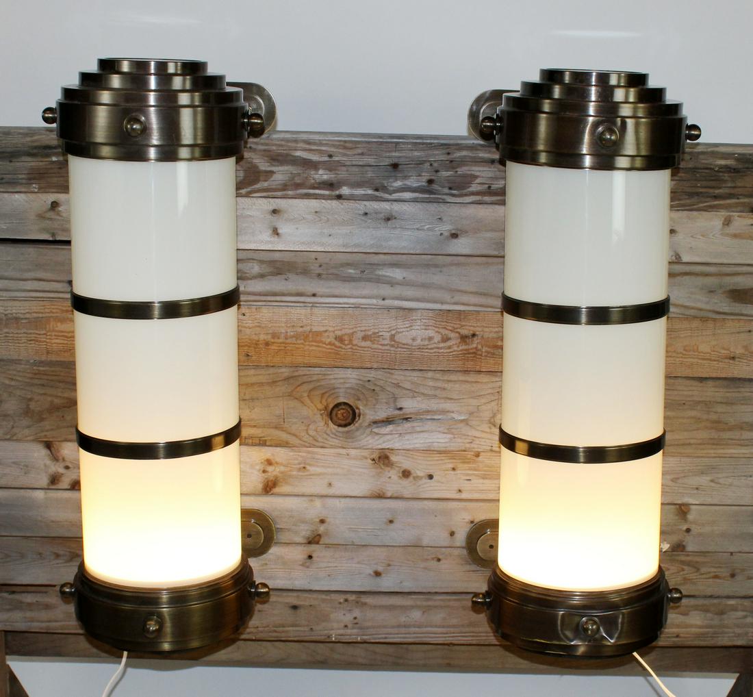 Pair of Baldinger Art Deco style sconces (1 of 8)
