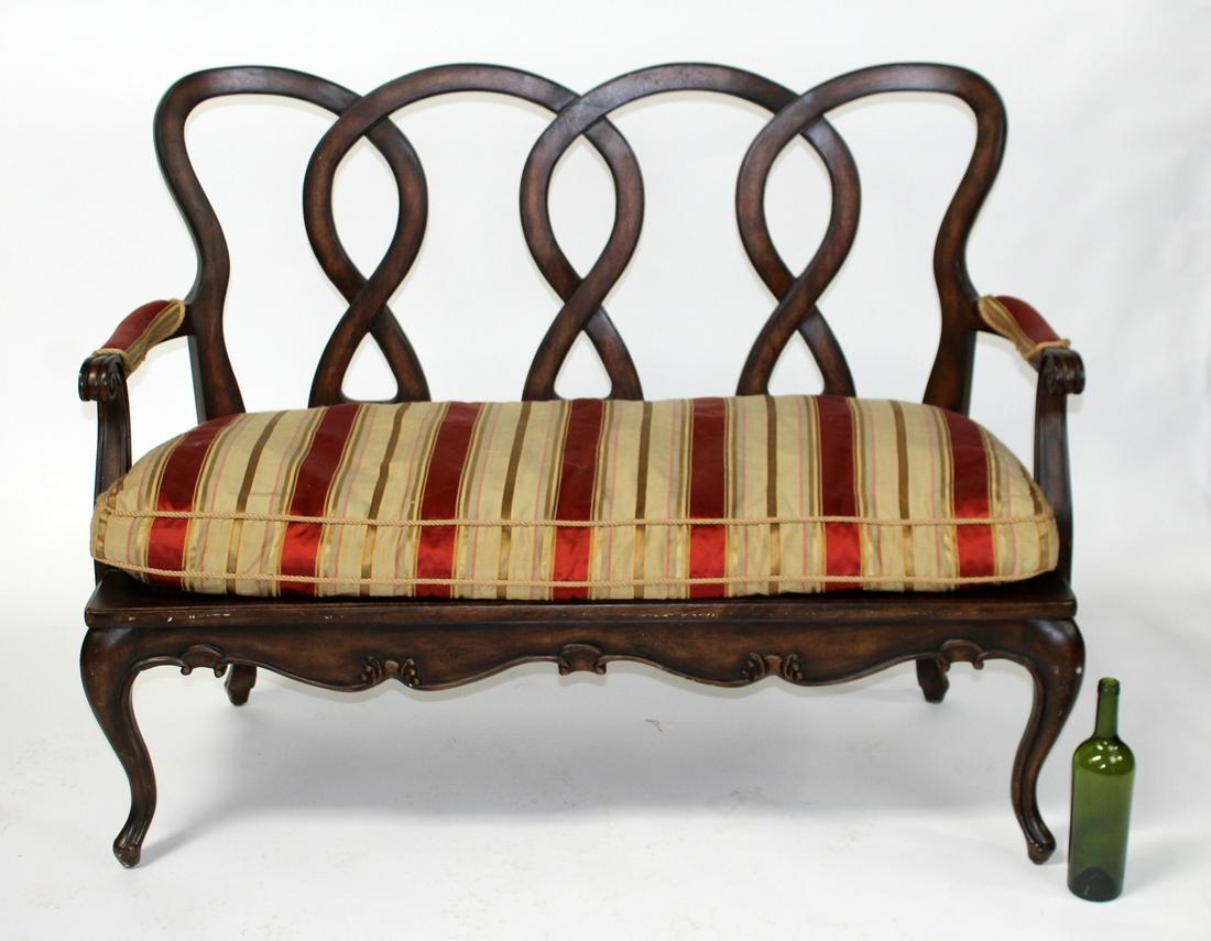 English Regency style bench in mahogany (1 of 7)