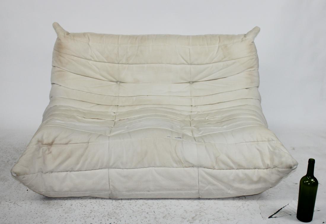 Ligne Roset TOGO loveseat without arms: French Ligne Roset TOGO loveseat without arms. 27"h 52"w x 40"d