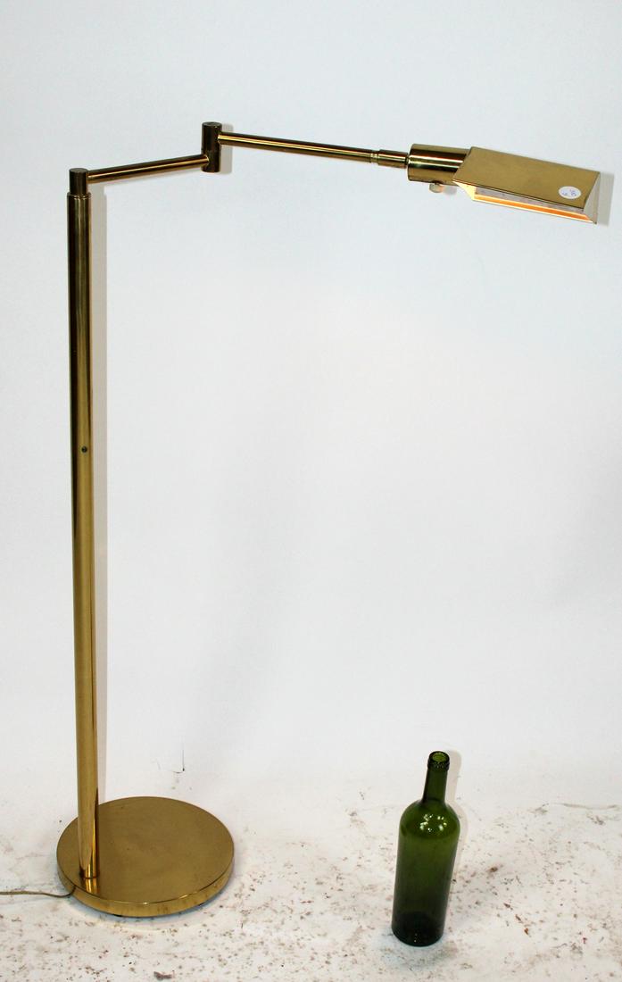 Koch & Lowy brass swing arm floor lamp (1 of 8)