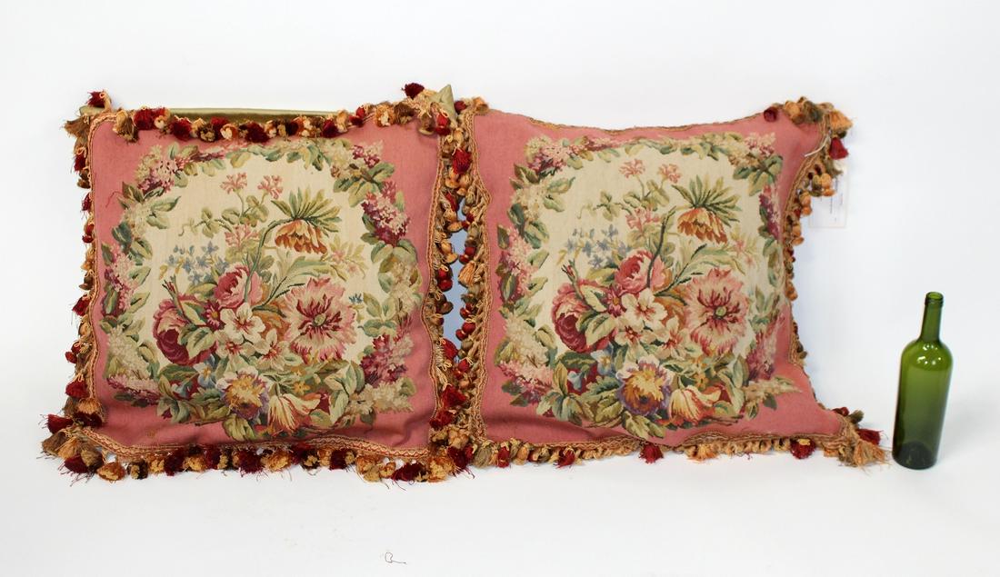 Pair of Needlepoint throw pillow covers (1 of 8)