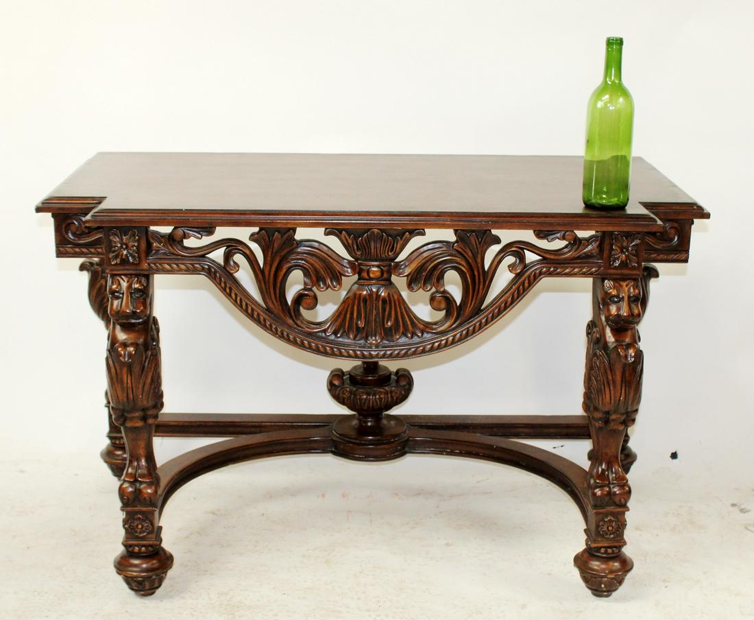 Pierce Carved mahogany console table (1 of 7)