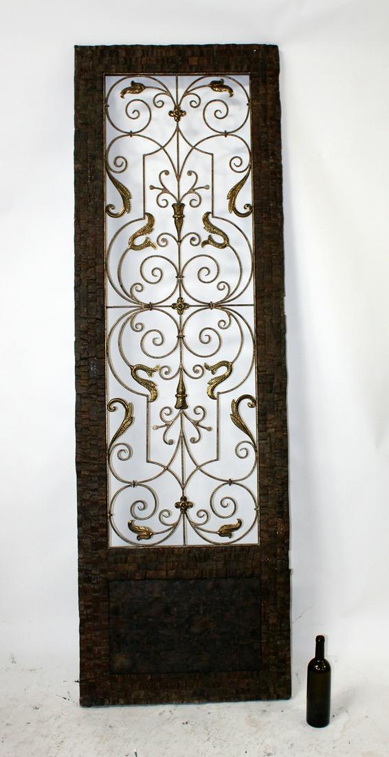 Maitland Smith gilded scrolled iron panel (1 of 5)