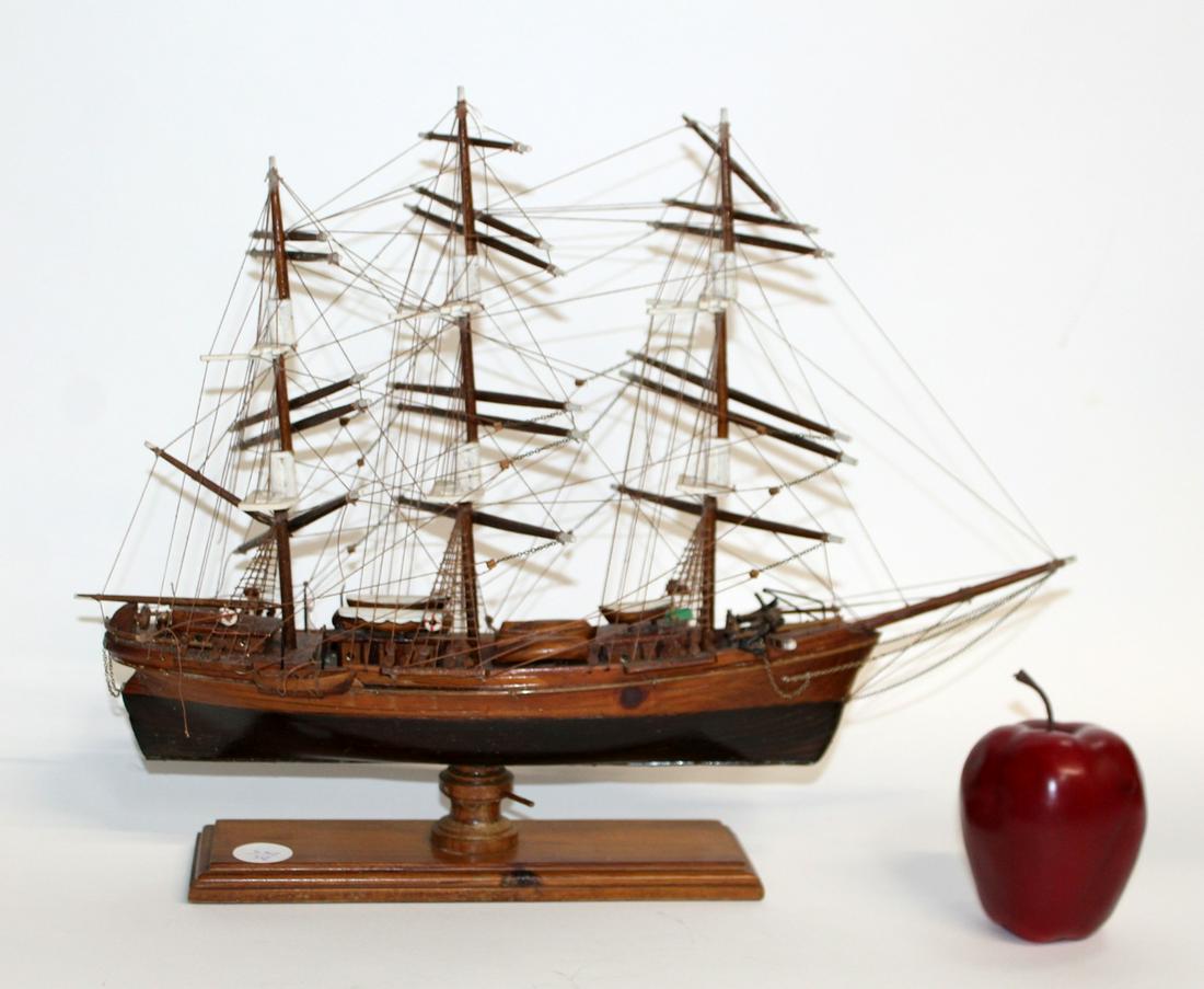 Spanish wooden ship model (1 of 6)