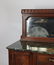 French Art Deco walnut server with marble - 5