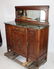 French Art Deco walnut server with marble - 7