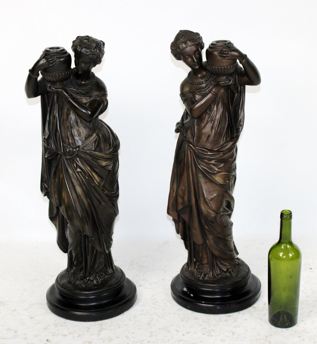 Pair of classical figural candle holders (1 of 11)