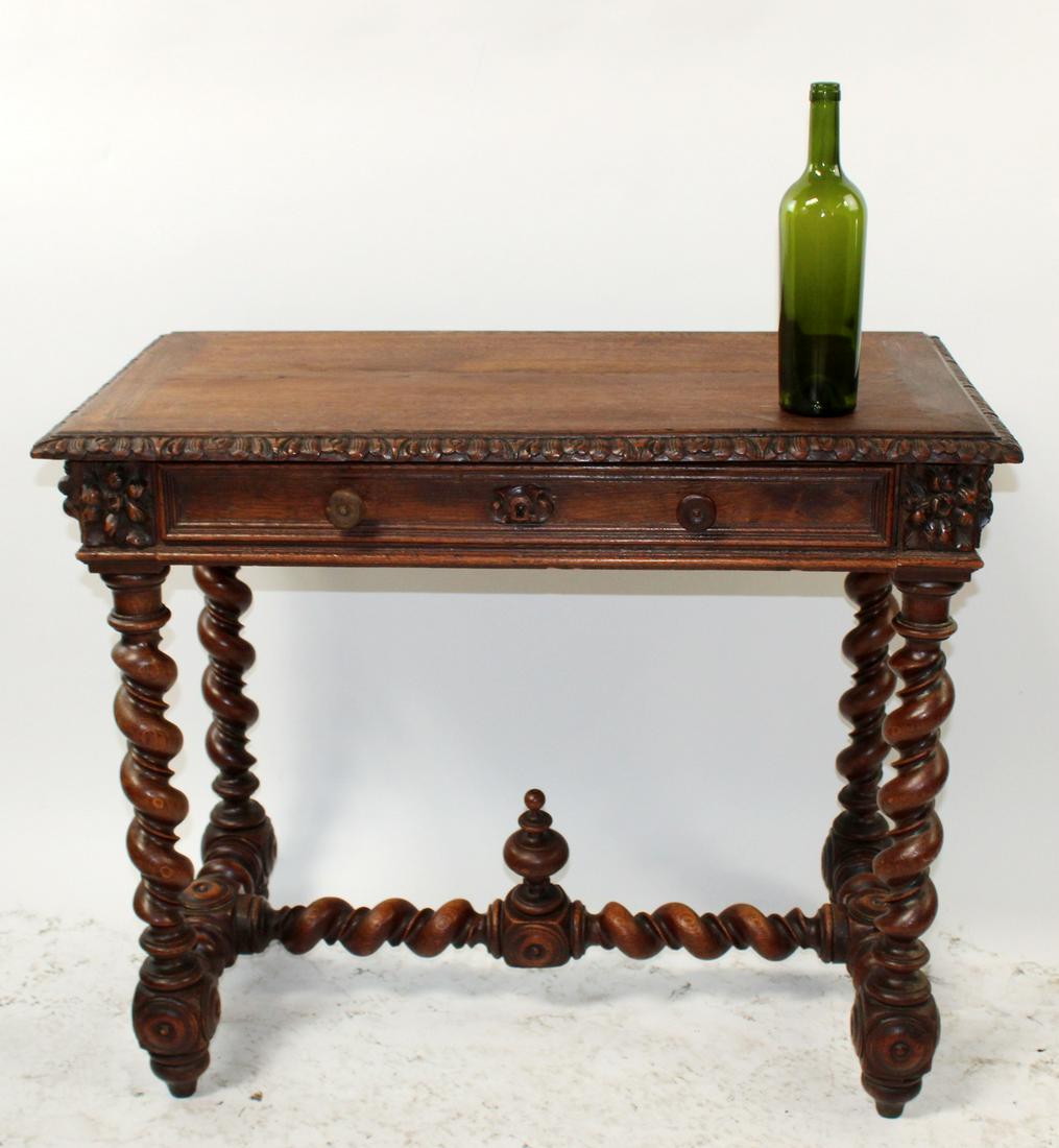 French bureauplat desk with barley twist (1 of 7)