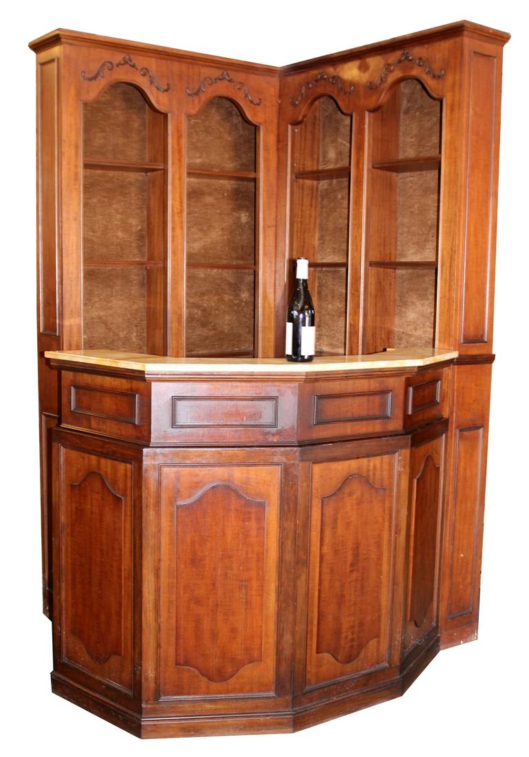Corner pub bar with stone top front bar (1 of 10)