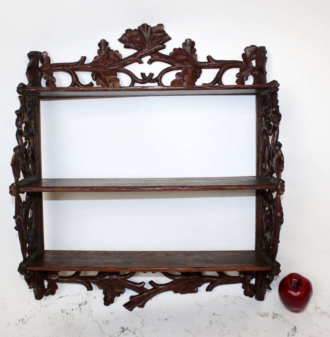 French Black Forest wall shelf etagere (1 of 6)