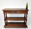 French 2 -tier server in oak with barley twist