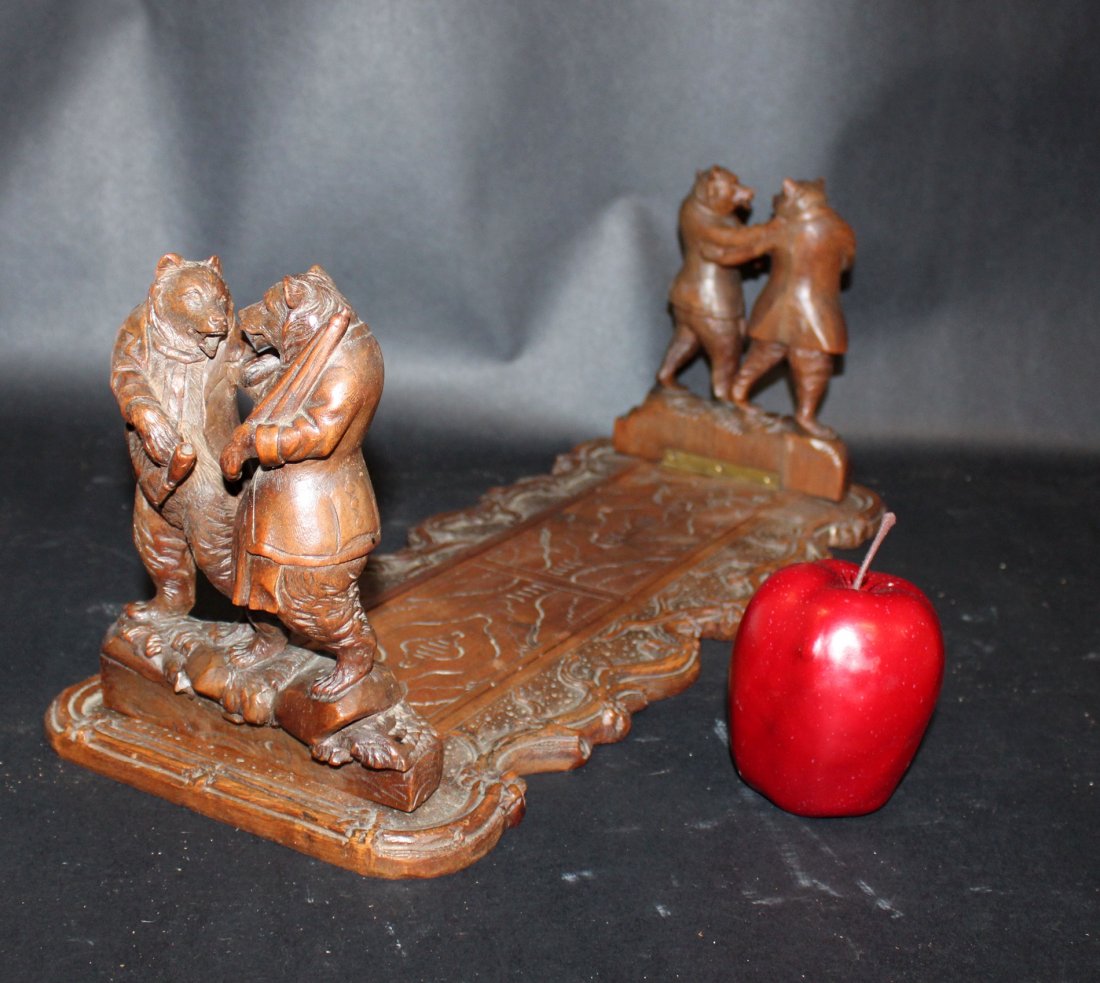 French Black Forest carved book rest with bears (1 of 11)
