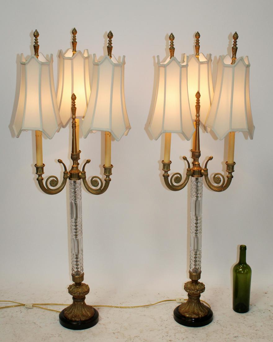 Maitland Smith bronze and crystal lamps (1 of 8)