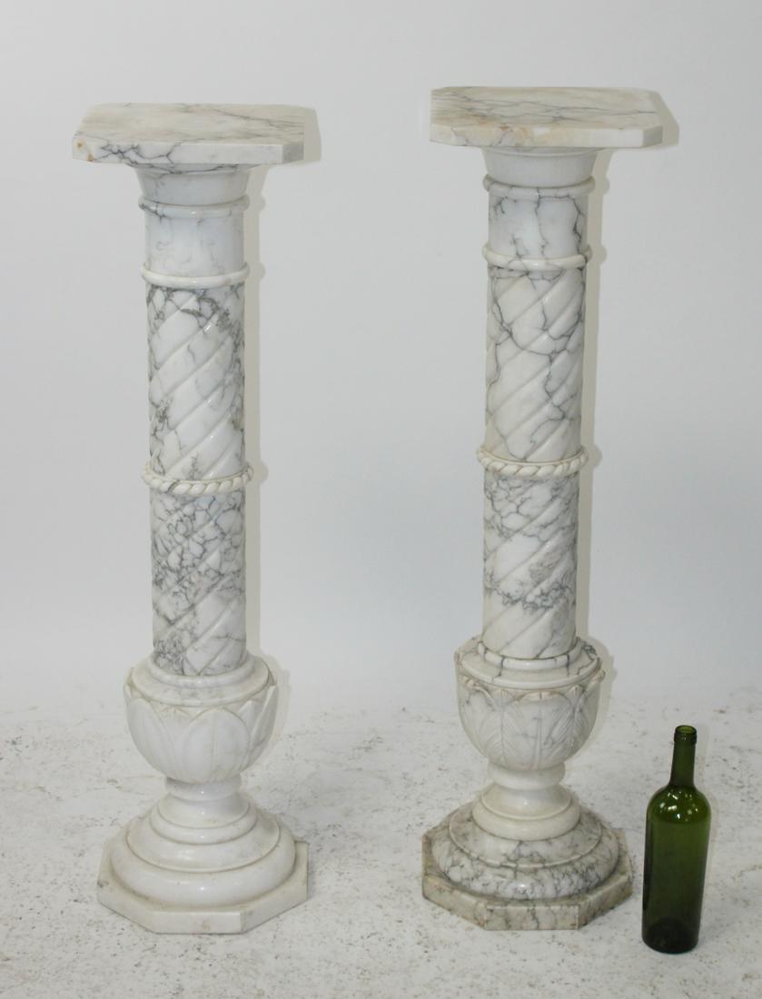 Pair Italian classical marble pedestals (1 of 11)