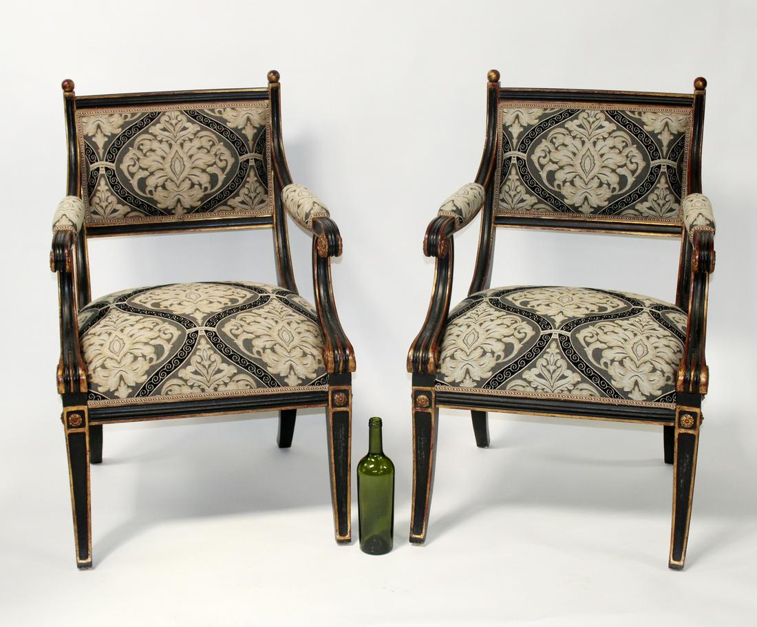 Pair of Russian Empire style armchairs (1 of 9)