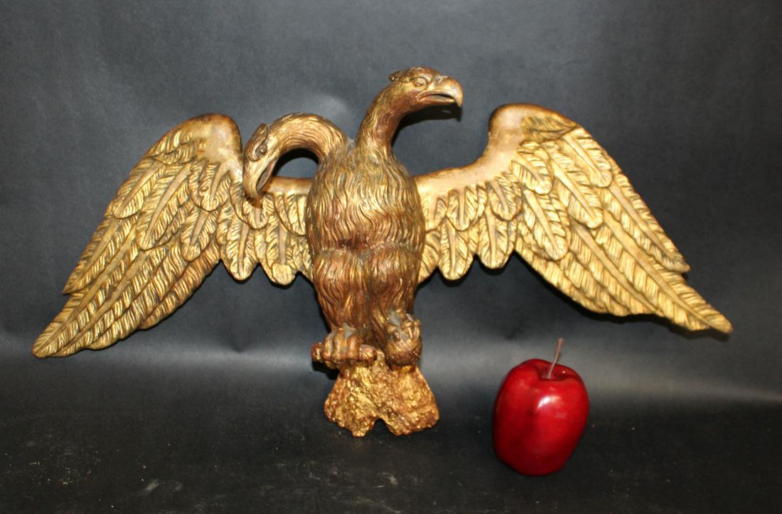 Continental carved gilt wood double headed eagle (1 of 10)