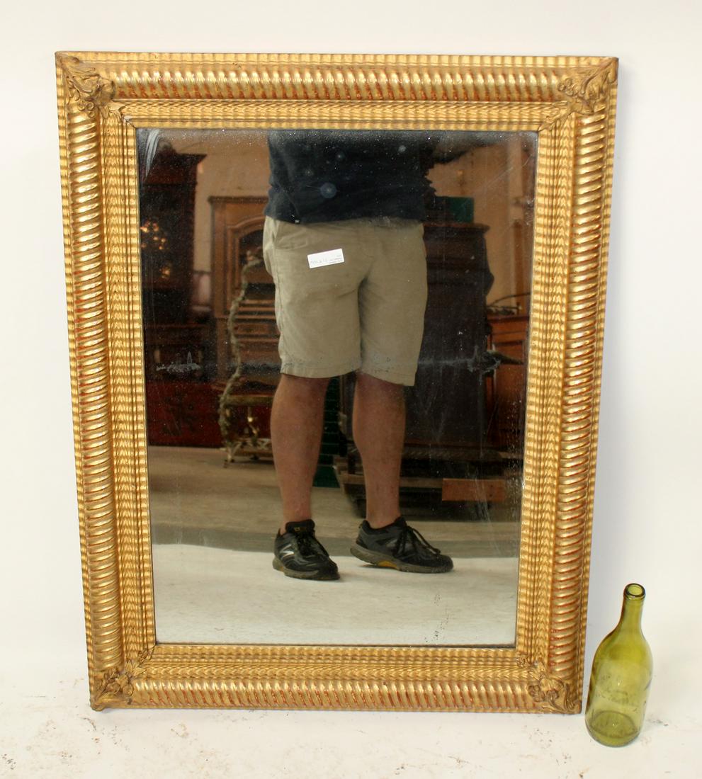 French 19th century gold leaf mirror (1 of 8)