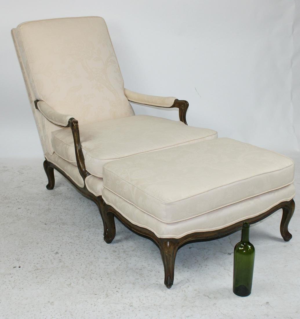 Oversized armchair with ottoman (1 of 9)